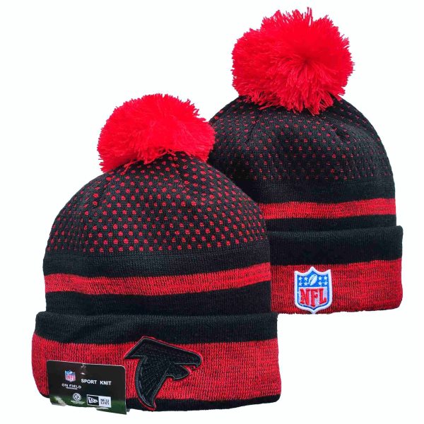 NFL Falcons Red Black Knit Hat