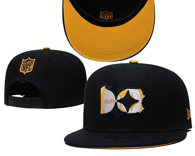 NFL Steelers Team Logo Black New Era Adjustable Hat GS