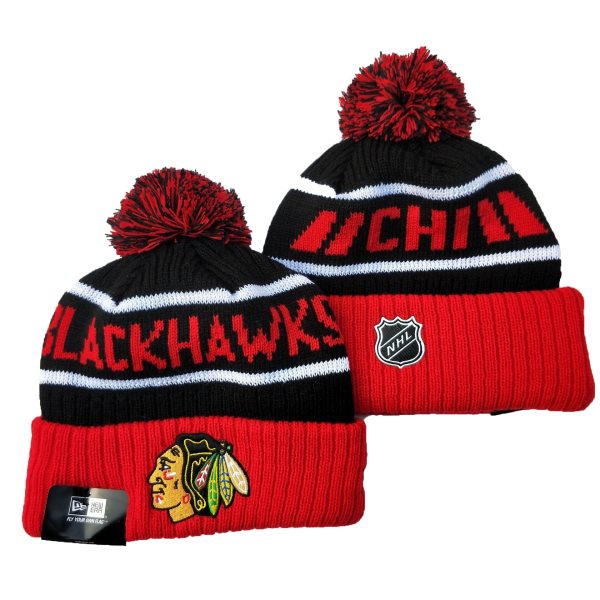 NHL Blackhawks Red Knit Hat