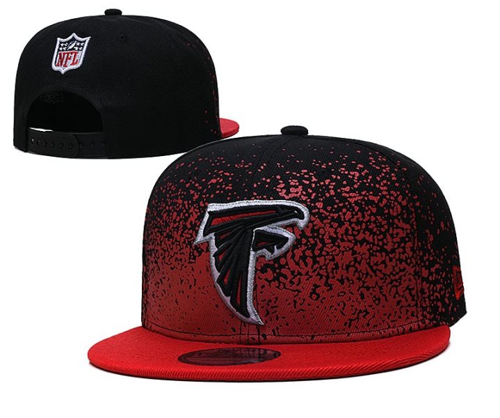 NFL Falcons Team Logo New Era Black Red Fade Up Adjustable Hat GS