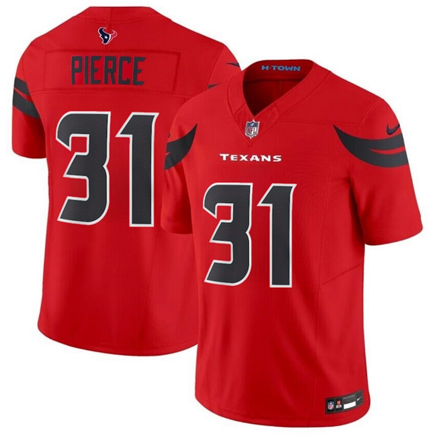Men's Red Houston Texans #31 Dameon Pierce 2024 Alternate F.U.S.E Vapor Stitched Jersey