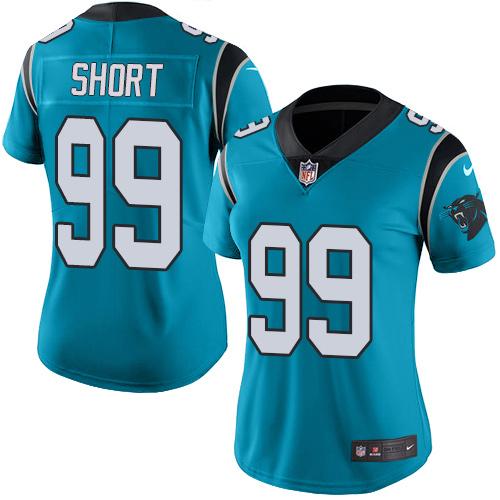 Nike Panthers #99 Kawann Short Blue Women's Stitched NFL Limited Rush Jersey