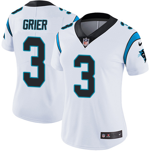 Nike Panthers #3 Will Grier White Women's Stitched NFL Vapor Untouchable Limited Jersey