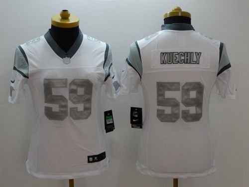 Nike Panthers #59 Luke Kuechly White Women's Stitched NFL Limited Platinum Jersey