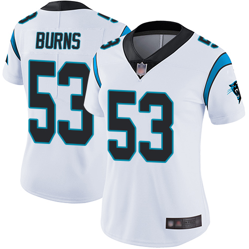 Nike Panthers #53 Brian Burns White Women's Stitched NFL Vapor Untouchable Limited Jersey
