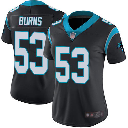 Nike Panthers #53 Brian Burns Black Team Color Women's Stitched NFL Vapor Untouchable Limited Jersey