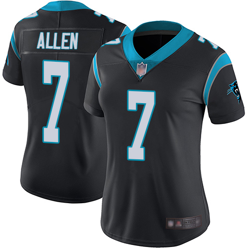 Nike Panthers #7 Kyle Allen Black Team Color Women's Stitched NFL Vapor Untouchable Limited Jersey