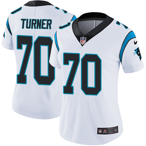 Nike Panthers #70 Trai Turner White Women's Stitched NFL Vapor Untouchable Limited Jersey