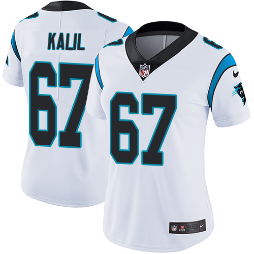 Nike Panthers #67 Ryan Kalil White Women's Stitched NFL Vapor Untouchable Limited Jersey