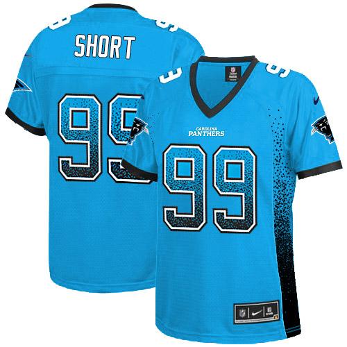 Nike Panthers #99 Kawann Short Blue Alternate Women's Stitched NFL Elite Drift Fashion Jersey