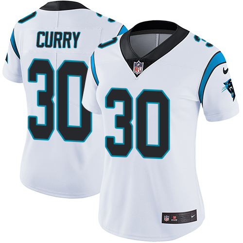 Nike Panthers #30 Stephen Curry White Women's Stitched NFL Vapor Untouchable Limited Jersey