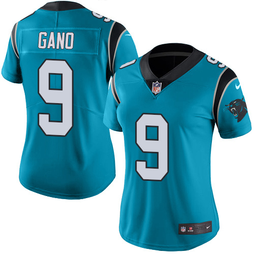 Nike Panthers #9 Graham Gano Blue Alternate Women's Stitched NFL Vapor Untouchable Limited Jersey