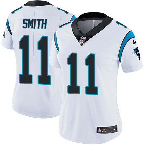 Nike Panthers #11 Torrey Smith White Women's Stitched NFL Vapor Untouchable Limited Jersey