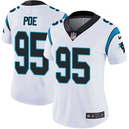 Nike Panthers #95 Dontari Poe White Women's Stitched NFL Vapor Untouchable Limited Jersey