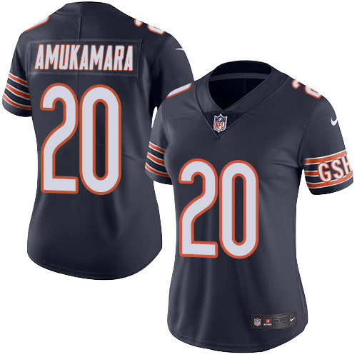 Nike Bears #20 Prince Amukamara Navy Blue Team Color Women's Stitched NFL Vapor Untouchable Limited Jersey