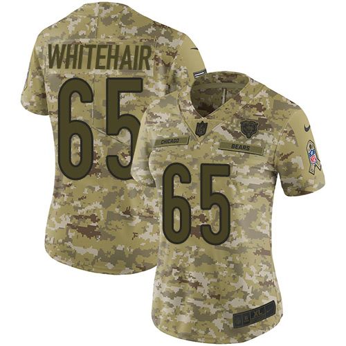 Nike Bears #65 Cody Whitehair Camo Women's Stitched NFL Limited 2018 Salute to Service Jersey