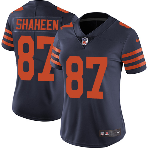 Nike Bears #87 Adam Shaheen Navy Blue Alternate Women's Stitched NFL Vapor Untouchable Limited Jersey