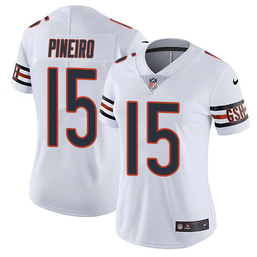 Nike Bears #15 Eddy Pineiro White Women's Stitched NFL Vapor Untouchable Limited Jersey