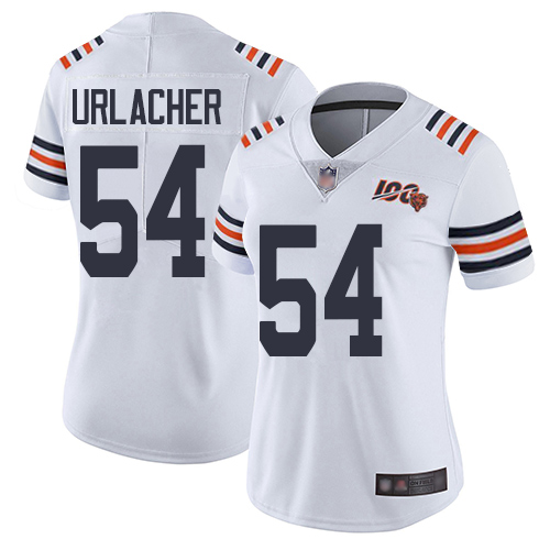 Nike Bears #54 Brian Urlacher White Alternate Women's Stitched NFL Vapor Untouchable Limited 100th Season Jersey