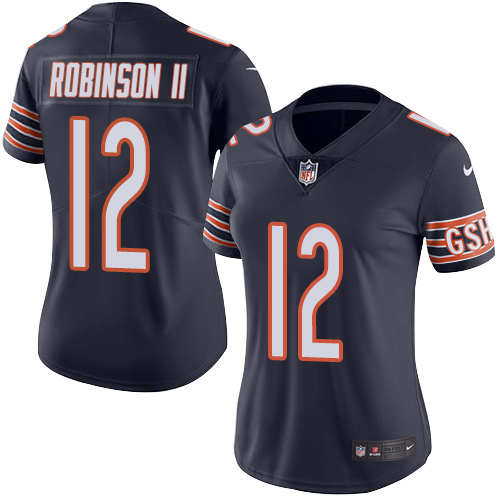 Nike Bears #12 Allen Robinson II Navy Blue Team Color Women's Stitched NFL Vapor Untouchable Limited Jersey