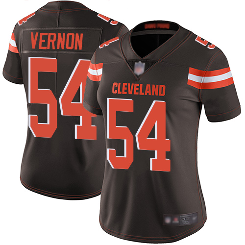 Nike Browns #54 Olivier Vernon Brown Team Color Women's Stitched NFL Vapor Untouchable Limited Jersey