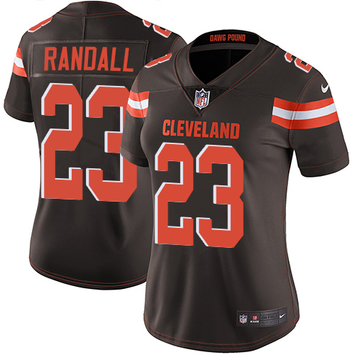 Nike Browns #23 Damarious Randall Brown Team Color Women's Stitched NFL Vapor Untouchable Limited Jersey