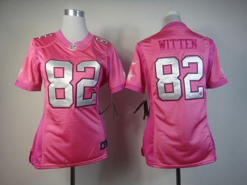 Nike Cowboys #82 Jason Witten Pink Women's Be Luv'd Stitched NFL New Elite Jersey