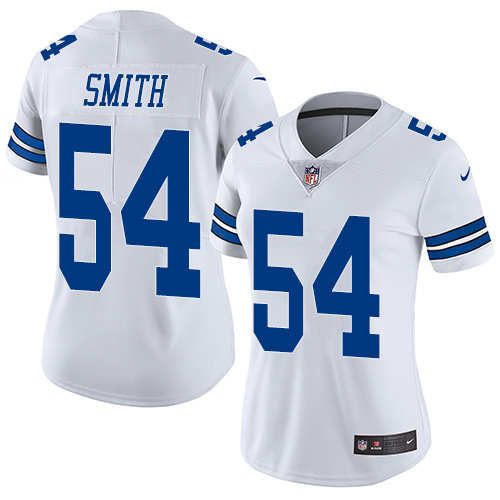Nike Cowboys #54 Jaylon Smith White Women's Stitched NFL Vapor Untouchable Limited Jersey