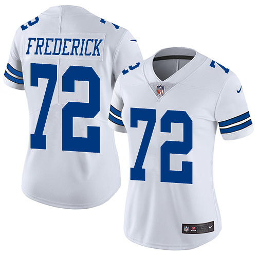 Nike Cowboys #72 Travis Frederick White Women's Stitched NFL Vapor Untouchable Limited Jersey