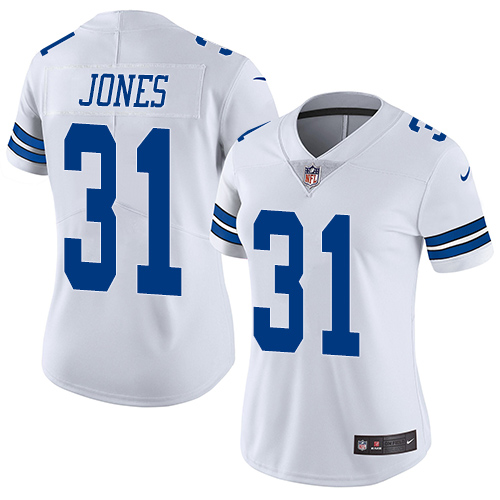 Nike Cowboys #31 Byron Jones White Women's Stitched NFL Vapor Untouchable Limited Jersey