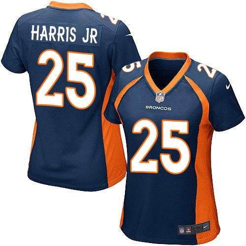 Nike Broncos #25 Chris Harris Jr Blue Alternate Women's Stitched NFL New Elite Jersey