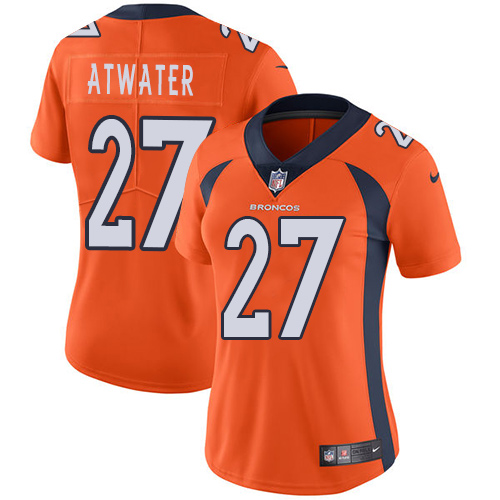 Nike Broncos #27 Steve Atwater Orange Team Color Women's Stitched NFL Vapor Untouchable Limited Jersey