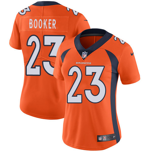 Nike Broncos #23 Devontae Booker Orange Team Color Women's Stitched NFL Vapor Untouchable Limited Jersey