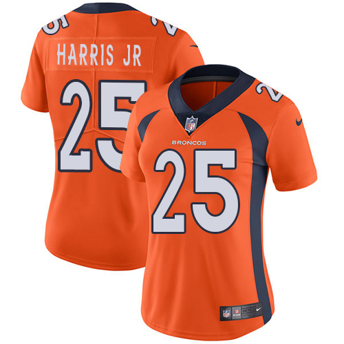 Nike Broncos #25 Chris Harris Jr Orange Team Color Women's Stitched NFL Vapor Untouchable Limited Jersey