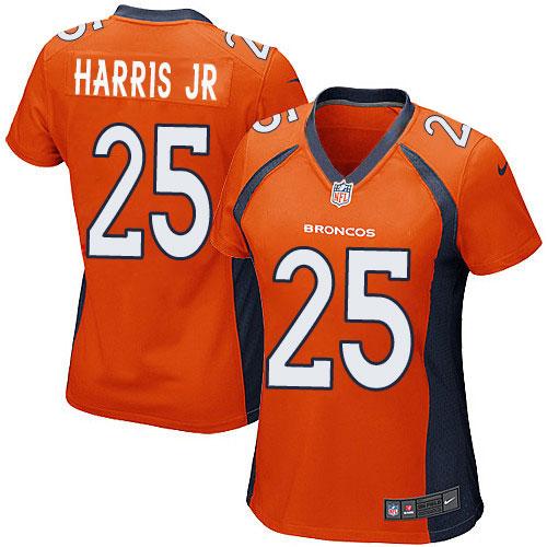 Nike Broncos #25 Chris Harris Jr Orange Team Color Women's Stitched NFL New Elite Jersey