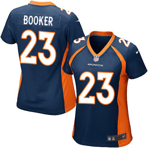 Nike Broncos #23 Devontae Booker Blue Alternate Women's Stitched NFL New Elite Jersey