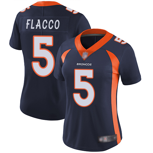 Nike Broncos #5 Joe Flacco Blue Alternate Women's Stitched NFL Vapor Untouchable Limited Jersey