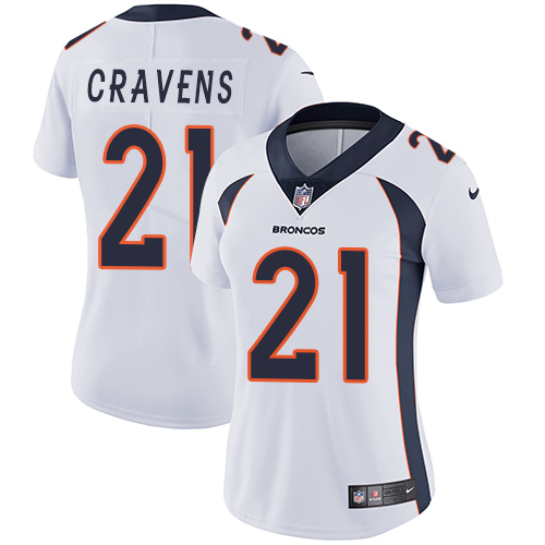 Nike Broncos #21 Su'a Cravens White Women's Stitched NFL Vapor Untouchable Limited Jersey