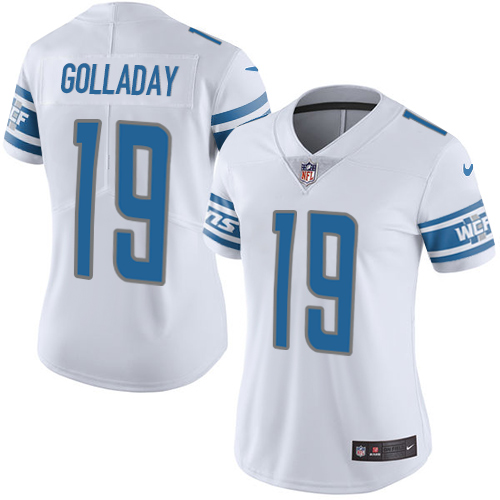 Nike Lions #19 Kenny Golladay White Women's Stitched NFL Vapor Untouchable Limited Jersey