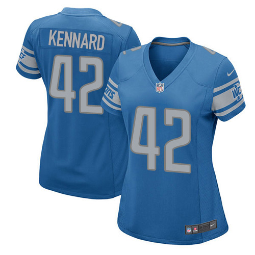 Nike Lions #42 Devon Kennard Light Blue Team Color Women's Stitched NFL Elite Jersey