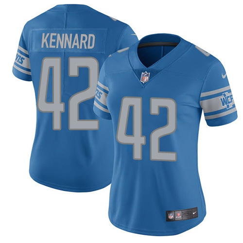 Nike Lions #42 Devon Kennard Light Blue Team Color Women's Stitched NFL Vapor Untouchable Limited Jersey