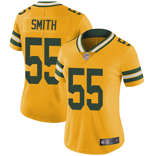 Nike Packers #55 Za'Darius Smith Yellow Women's Stitched NFL Limited Rush Jersey