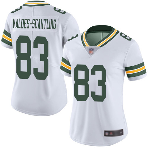 Nike Packers #83 Marquez Valdes-Scantling White Women's Stitched NFL Vapor Untouchable Limited Jersey