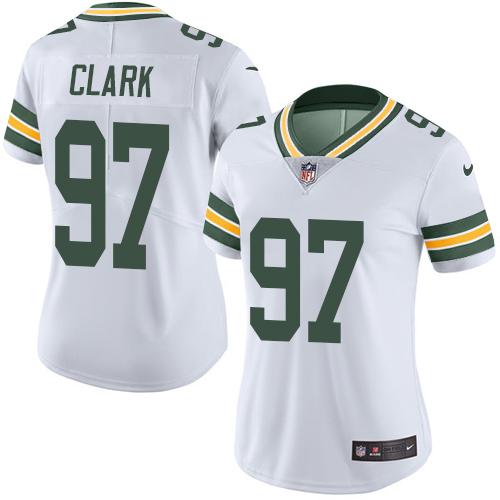 Nike Packers #97 Kenny Clark White Women's Stitched NFL Vapor Untouchable Limited Jersey