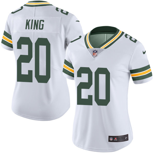 Nike Packers #20 Kevin King White Women's Stitched NFL Vapor Untouchable Limited Jersey