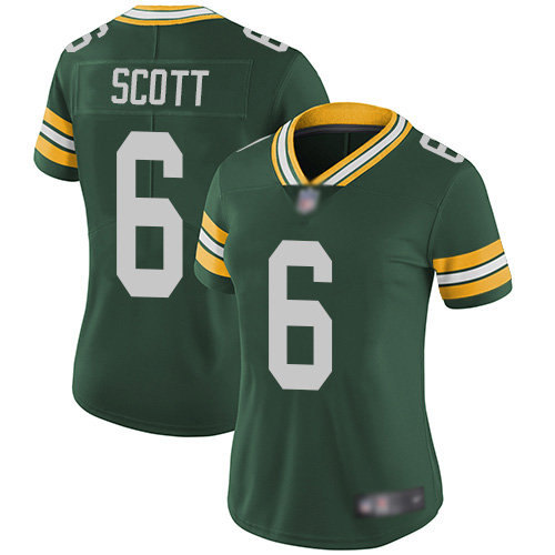 Nike Packers #6 JK Scott Green Team Color Women's Stitched NFL Vapor Untouchable Limited Jersey