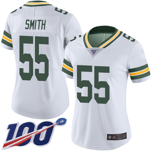Nike Packers #55 Za'Darius Smith White Women's Stitched NFL 100th Season Vapor Limited Jersey