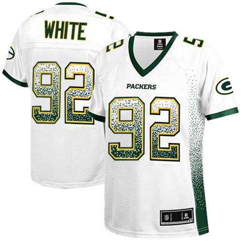 Nike Packers #92 Reggie White White Women's Stitched NFL Elite Drift Fashion Jersey
