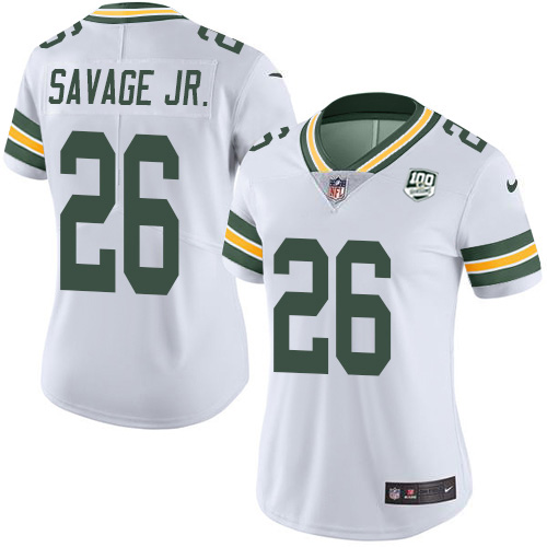 Nike Packers #26 Darnell Savage Jr. White Women's 100th Season Stitched NFL Vapor Untouchable Limited Jersey