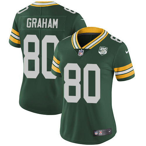 Nike Packers #80 Jimmy Graham Green Team Color Women's 100th Season Stitched NFL Vapor Untouchable Limited Jersey
